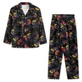 thumbnail image 2 of DISNIMO Women's Pajama Set 2 Piece Pj Sets Butterfly Printed Long Sleeve Top and Wide Leg Pants Comfy V Neck Sleepwear Button Down Loungewear Nightwear, 2XL, 2 of 7