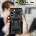 thumbnail image 5 of Compatible with Samsung Galaxy S21 Plus Back Case, 360 Rotating Removable Belt Clip & Hidden Kickstand & Hard PC + Soft TPU & Anti-fall & Shock Absorption Phone Case for Galaxy S21 Plus, Black, 5 of 12