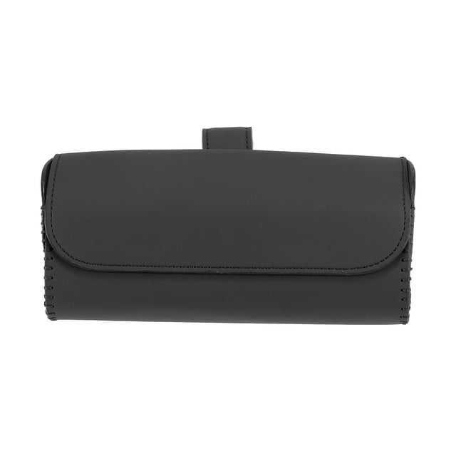 Black PU Leather Sunglasses Holders Clip Storage Glasses Case for Car Sun Visor