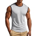 thumbnail image 3 of Fengqque Men's Workout Tank Tops Breathable Fabric Swim Shirts Quick Dry Running Sleeveless UV Protection Muscle Tees Gray XL(XL), 3 of 8