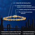 thumbnail image 2 of 18K Yellow Gold Plated Silver Orange Red Madeira Citrine and Yellow Citrine and Lab Grown Diamond Bracelet for Women | 3.41 Cttw | Gemstone November Birthstone | Oval 6X4MM | Length 7.25 inches, 2 of 6