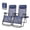 Dark Blue, variant on SHOUFTW 2 Pcs Zero Gravity Chair, Portable Reclining Camping Chair with Adjustable Pillow & Cup Holder Trays, Blue