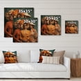 thumbnail image 4 of Designart "Women in Orange Fashion Hats II" Fashion Print on Natural Pine Wood, 4 of 5