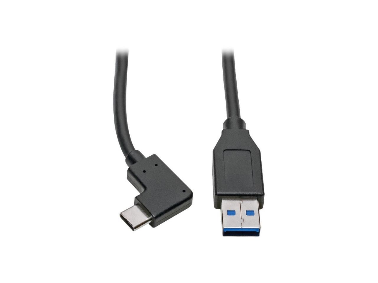 Tripp Lite U428-003-CRA Right-Angle USB-C to USB-A Cable, M/M, 3 ft. - USB for Hard Drive, Workstation, Tablet, Smartphone, Wall Charger, Car Charger, MacBook, Ultrabook, Chromebook, Printer, Scanner, - image 4 of 19