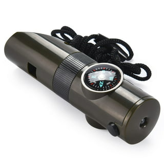 TRENDBOX Multifunctional 7 in 1 Camping Hiking Outdoor Whistle with Compass  Magnifier LED Flashlight Thermometer for Emergency Survival Traveling -  Yahoo Shopping