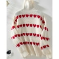 thumbnail image 4 of Valentine Sweaters for Women Lady Cute Lovely Heart Sweater Knited Warm Turtleneck Sweaters Shermie, 4 of 6