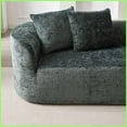 thumbnail image 6 of Modern Curved Corduroy Sectional Sofa – 2-Piece Modular Set with 4 Pillows for Living Room, Bedroom or Office, 6 of 22