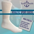 thumbnail image 3 of Yacht & Smith Mens Wholesale Bulk Cotton Socks, Athletic Sport Socks Shoe Size 10-13 (120 Pairs White), 3 of 7