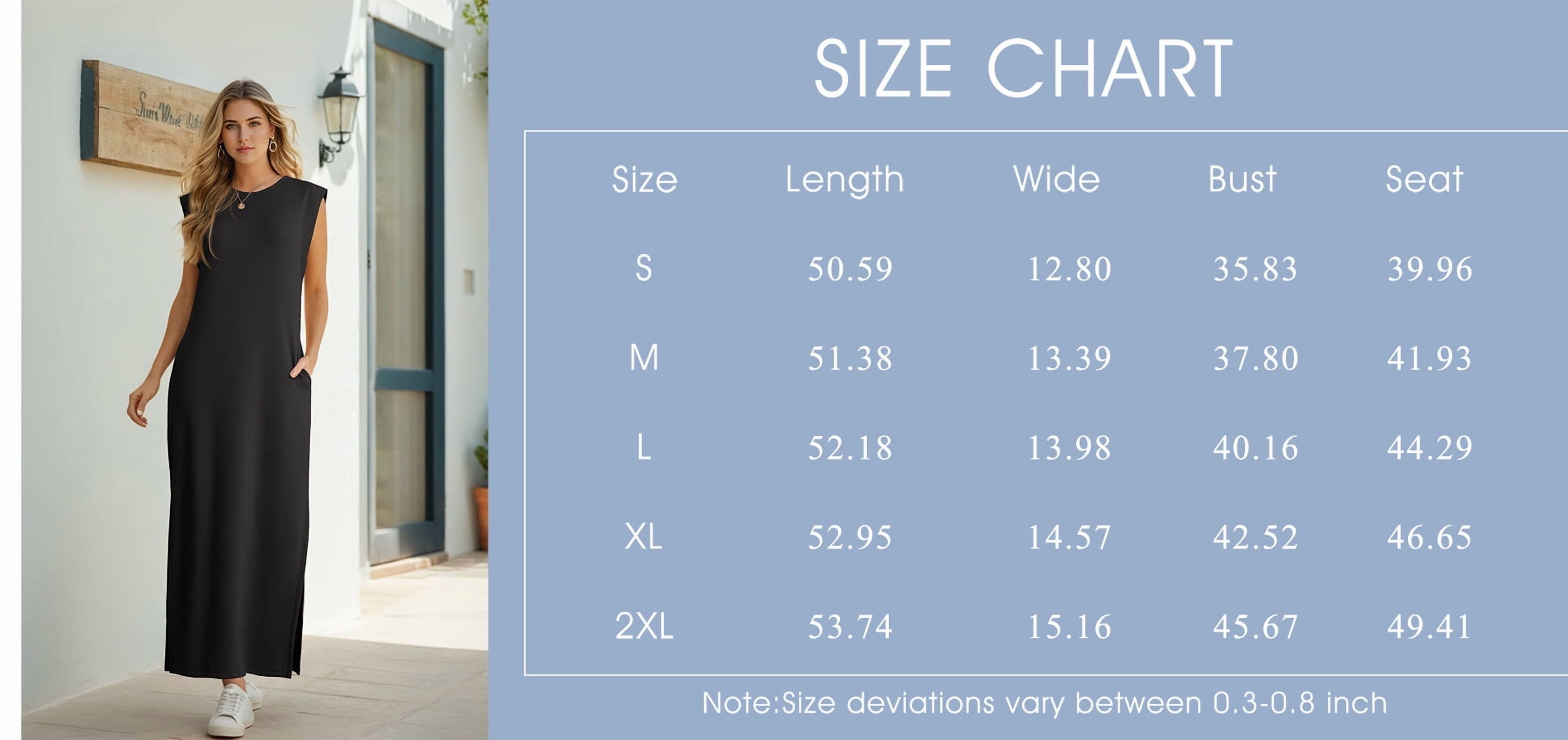 JWD Women's Summer Maxi Dress with Side Slit, Black photo 2