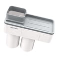 thumbnail image 3 of Taza de adsorción Cepillo de dientes Soporte para pasta de dientes Baño familiar Baño sin perforaciones Soporte para cepillo de dientes para teléfono, gris, 2 tazas seitruly HA2692-01B, 3 of 6