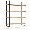 thumbnail image 5 of vidaXL 4-Tier Bookcase 63"x15.7"x70.9" Solid Acacia Wood, 5 of 10