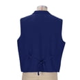 thumbnail image 5 of Timoontee Men's Vintage Suit Vest Casual Comfy Waistcoat Sleeveless V-Neck Jacket Vest Solid Button Down Vest Fall Fashion Vest Dark Blue XL, 5 of 7