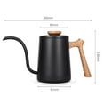 thumbnail image 2 of Coffee Pot Espresso Kettle Wood Handle Narrow Coffee Teapot, 2 of 8