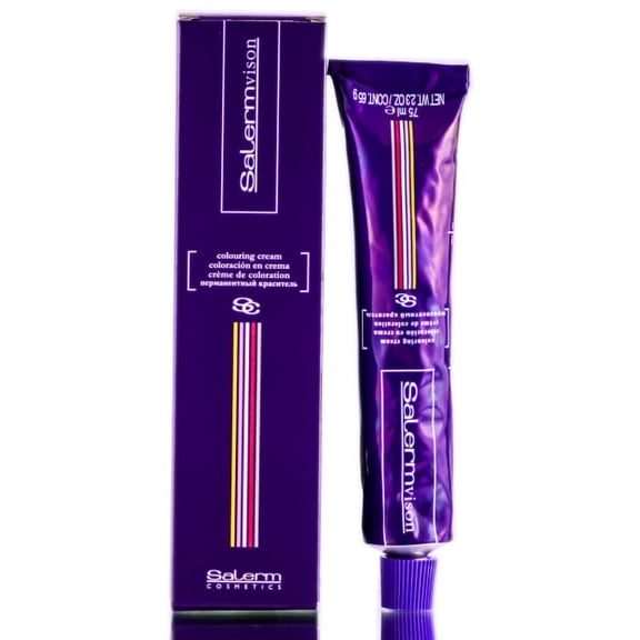 1-88 Black Blue , Salerm Vison Permanent Coloring Cream (2.3 oz) Hair Scalp, Pack of 1 w/ SLEEK Teasing Comb