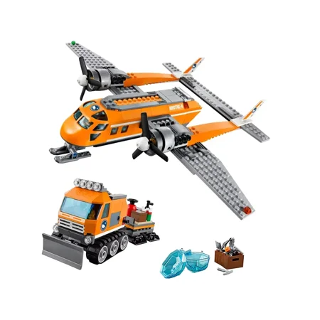 Third Party Compatible MOC Sets City Series Arctic Supply Transport Aircraft Plane Building Blocks Children Gift Assembly Toy