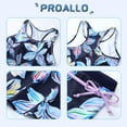 thumbnail image 3 of PROALLO Girls Bathing Suits Two-Piece Swimsuit with Boyshorts Vest-Style Tankini(12-13T Color Flower), 3 of 5