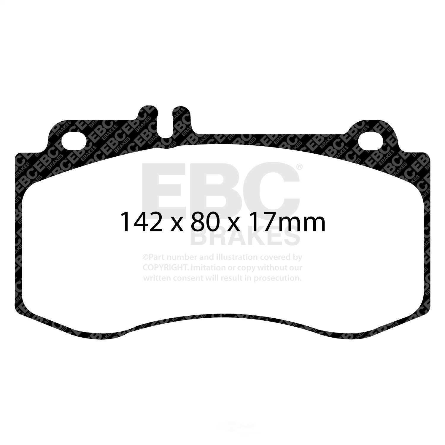 EBC Brakes Redstuff Premium Fast Street Pad For All Engine Sizes Fits select: 2010-2016 MERCEDES-BENZ E, 2015-2016 MERCEDES-BENZ CLS