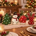 thumbnail image 5 of AZXY Wooden Christmas Tabletop Decor Set, Tree Snowman Reindeer Holiday Table Sign, Indoor Christmas Decorations, Freestanding Rustic Table Decor for Mantel Tiered Tray Shelf, 5 of 6