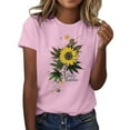 thumbnail image 2 of Xdegoge Sales Or Clearance T Shirts for Women Short Sleeve Summer Tops Floral Graphic Tees Casual Tunic Cute T-Shirt Loose Fit Crew Neck Blouses Plus Size Basic Shirts ,Tracking My Recent Order, 2 of 5