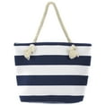 thumbnail image 5 of Leisureland Rope Handle Stripe Canvas Beach Tote Bag, 5 of 5