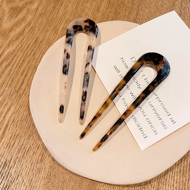 Épingle à Cheveux en Forme de U Bijoux pour Cheveux Mini Femmes Fourche à Cheveux Léopard pour Festival