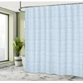 thumbnail image 4 of Ambesonne Geometric Shower Curtain, Tiny Squares Lattice Art, 69"Wx84"L, Sea Blue and White, 4 of 4