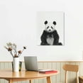 thumbnail image 3 of Nawypu  Sylvie Panda Animal Print Black and White Portrait Framed Canvas Wall Art, 3 of 5