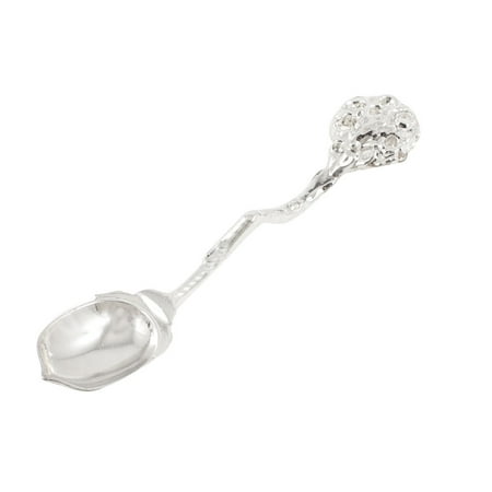 Decorative Silverplate Spoon - Unique Bargains 10.8cm Length Stainless Steel Silver Tone Dessert Coffee Tea Spoon