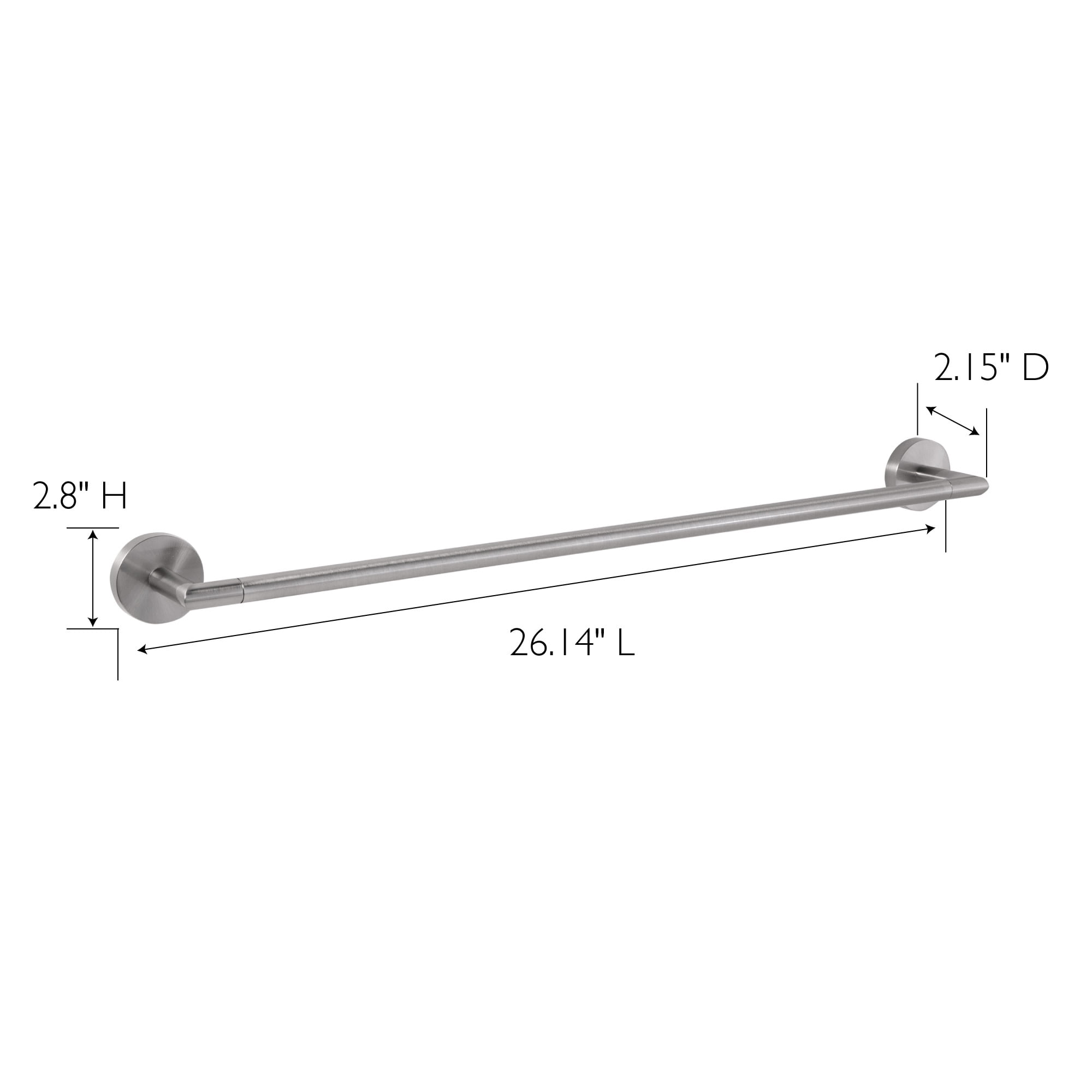 Design House Graz 24" Wall Mount Towel Bar, Satin Nickel