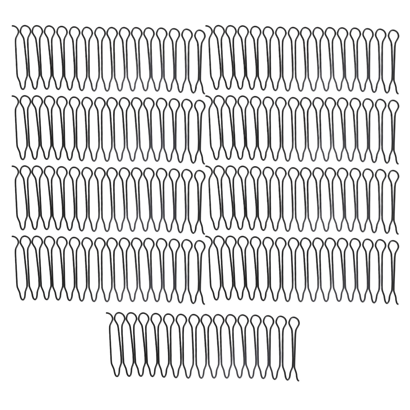 Yajisi 9pcs U Shape Hair Finishing Fixer Comb Stretch Invisible Flexible Clips for Women Girls Black