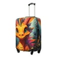 thumbnail image 2 of Daiia Colorful Flower Chameleon Luggage Cover, Thickened Washable Travel Luggage Covers, Elastic Unique Baggage Covers for 18-20 inch Luggage-Large, 2 of 9