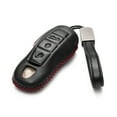 thumbnail image 2 of Vitodeco Genuine Leather Smart Key Fob Case with Leather Key Strap Compatible for Porsche 718, Porsche 911, Porsche Panamera, Porsche Cayenne (3-Button, Black/Red), 2 of 5