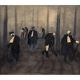 thumbnail image 2 of Jāzeps Grosvalds 22x20 Black Ornate Framed Double Matted Museum Art Print Titled: Path of the Nightmare (1916), 2 of 5