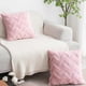 thumbnail image 2 of pink Set of 2 Artificial Wool and Velvet Cushion Covers, Soft Plush Decorative Pillow Case with Wave Pattern, 45x45CM, 2 of 5