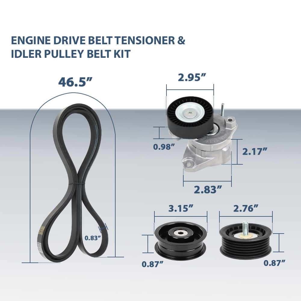 PIT66 Engine Drive Belt Tensioner & Idler Pulley Serpentine Belt kit Fit for Mercedes-Benz