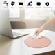 thumbnail image 3 of Circle Mouse pad, Leather Mouse Pad with Non-Slip Rubber Base and Stitched Edge, Travel Mousepad, 3 of 4