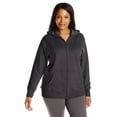 thumbnail image 1 of Just My Size Womens ComfortSoft EcoSmart Fleece Full-Zip Hoodie, 3X, Ebony, 1 of 2