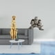 thumbnail image 2 of Escultura De Guepardo Con Búho Dorado, Adorno De Mesa, Centro De Mesa Decorativo Moderno Para Oficina, Hogar, Sala De Estar, Armario, Mesita De Noche, Decoración, 2 of 8
