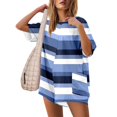 thumbnail image 3 of YDLCAFD Women Gradient Print Short Sleeve Jumpsuit Short Loose Backless Jumpsuits Rompers S, 3 of 7