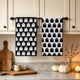 thumbnail image 2 of Halloween Kitchen Towels Set of 2, Cute Black White Ghost Dish Towels, 24 x 16 in Soft Reusable Hand Towels for Kitchen Bathroom Fall Home Decor, 2 of 5