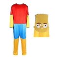 thumbnail image 2 of Boys Bart Simpson Costume Jumpsuits Lisa Marge Homer and Marge Cosplay Birthday Party Fancy Dress, 2 of 4