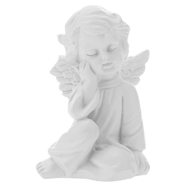 Figura de ángel blanco adorable querubns Angel Decor Statue Resin Angel Sculpture