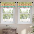 thumbnail image 2 of LALILO Kitchen Curtain Valance Colorful With Ethnic And Rod Pocket Window Curtain 52"x 18" Set of 2, 2 of 5