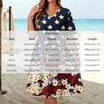 thumbnail image 3 of QUNYINEY Plus Size Women Summer Dresses 2026 Short Sleeve Midi Patriotic Independence Day A Line Dress Loose Fit with Pockets V-Neck Dresses, 3 of 8