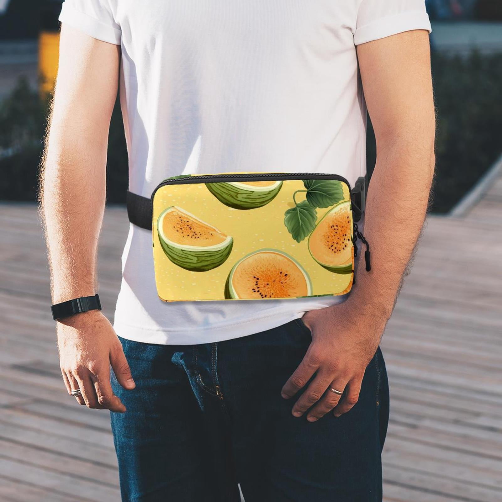 Cantaloupe Lightweight Adjustable Waist Packs Crossbody Bag Fanny Pack with Extension Strap Unisex
