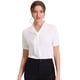 thumbnail image 1 of Blusas de gasa con cuello en V casual de manga corta para mujer con corbata blanco S Allegra K, 1 of 5