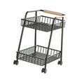 thumbnail image 2 of Carrito organizador con ruedas para refrigerios, estante de almacenamiento de 2 niveles, versátil para baño, hogar, guardería, sala de estar, oficina, 2 of 9