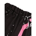 thumbnail image 2 of Women Print Baggy Sweatpants High Waisted Contrast Color Workout Trousers, 2 of 9