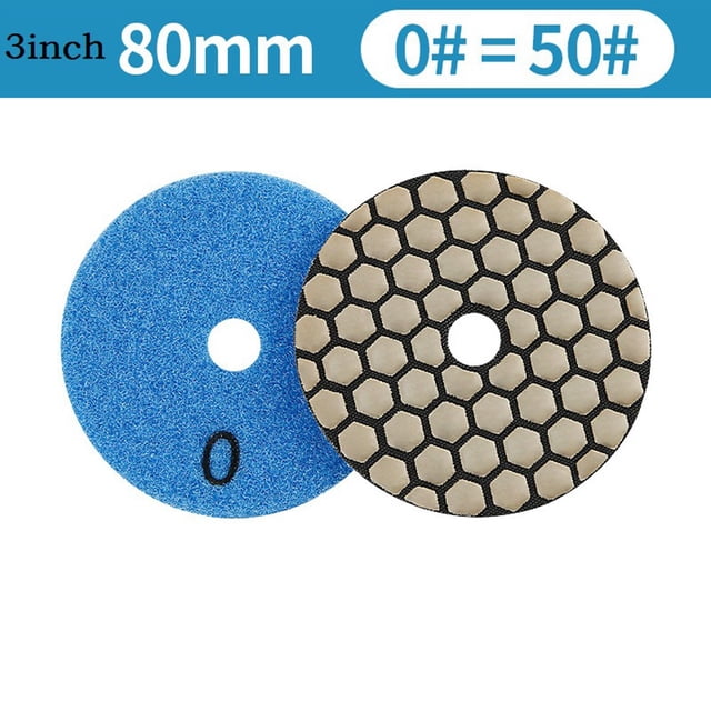 Chendee 1Pc 3Inch Diamond Dry Polishing Pad For Granite Marble Grinding Sanding Disc,Grit 0