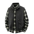 thumbnail image 6 of BVOFAR Men's Big and Tall Vest Outerwear Lightweight Windproof Outdoor Work Jackets Fishing Safari and Photography Vests Jackets with Multi-Pockets Black L, 6 of 7